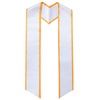 Unisex Adult Plain Graduation Honor Stole Angled End with Trim 72”