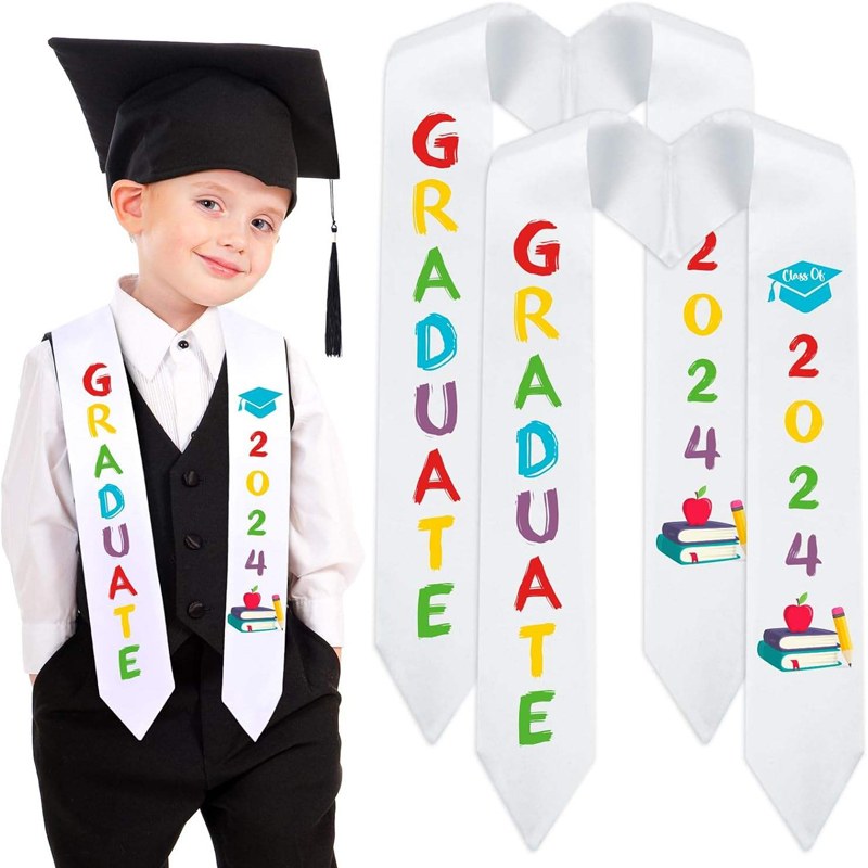 Unisex Satin Kid Graduation Stole Kindergarten Sash