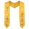 Unisex Preschool Graduation Satin Sash with Colorful Word