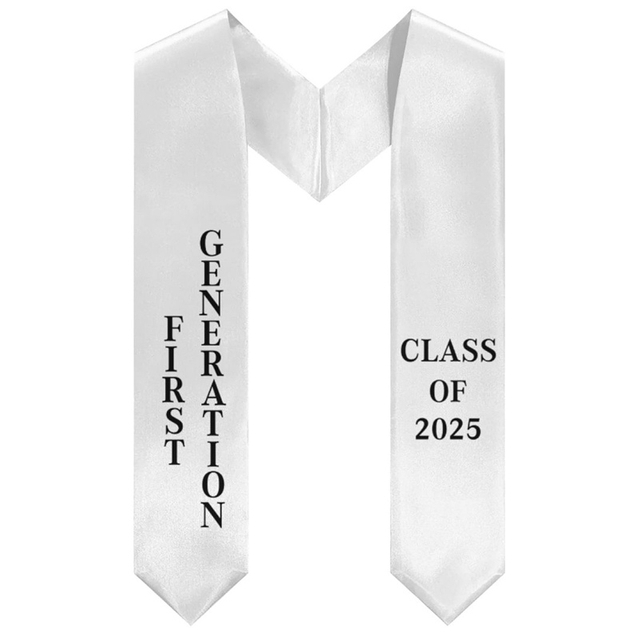 First Generation Graduation Stole White Graduation Stole for Graduates