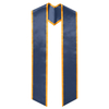 Unisex Adult Plain Graduation Honor Stole Angled End with Trim 72”