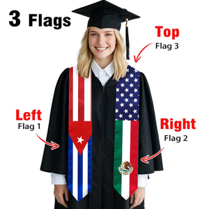 Mixed Flags on One Sash - Mixed Flag Graduation Sash for Graduation's Day 72