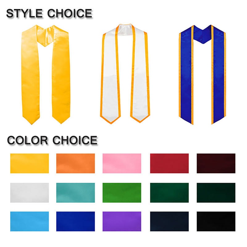 Unisex Graduation Stole Blank Graduation Sash 60 inches
