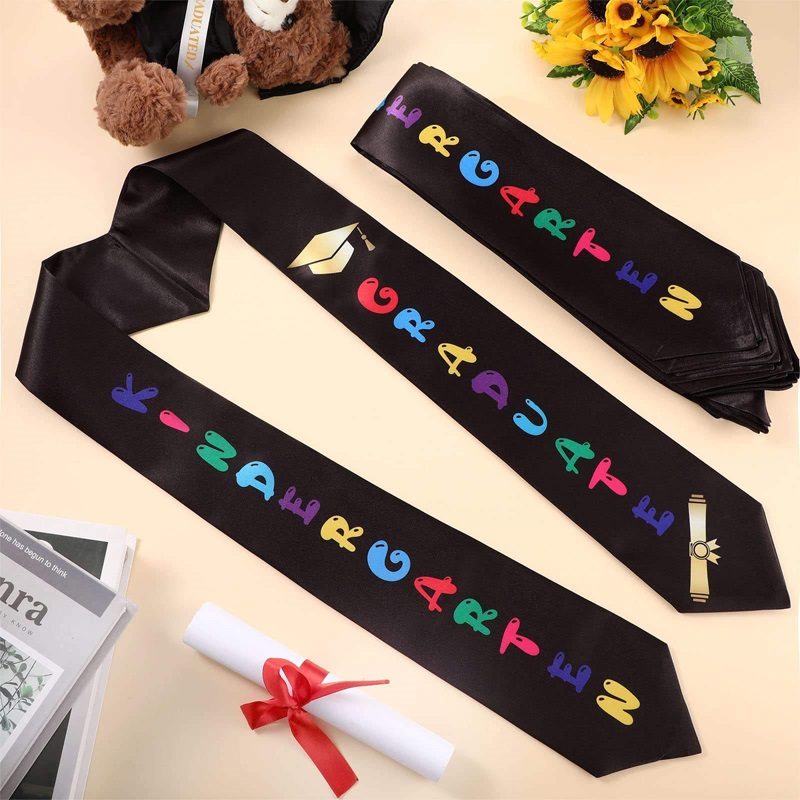 Kids Plain Graduation Stole Sash 50'' Long Kindergarten Sash