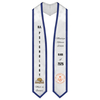 Class of Graduation Sash With Classic End Angled End Unisex Adult