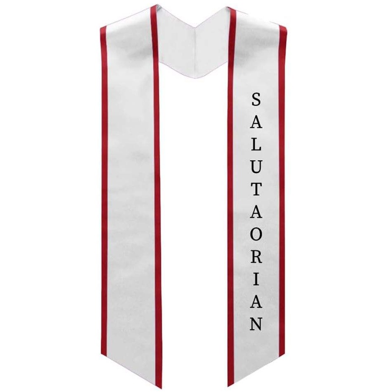 Unisex Adult Graduation Salutatorian Stole with Angled End