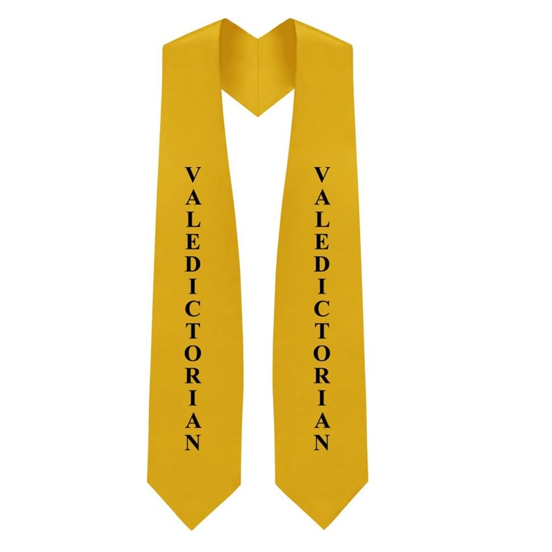Embroidered or Print Graduation Valedictorian Stole Sash with Classic Tips