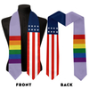 Satin Stole LGBTQ Graduation Sash for Abroad Student International Study Class