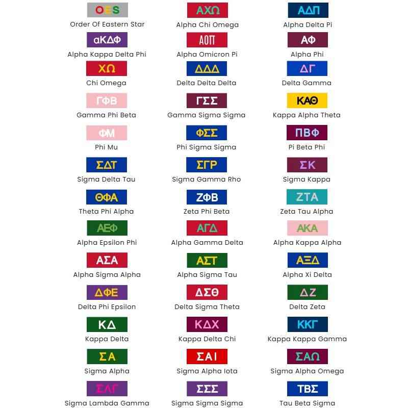 Cutom Stoles Sorority Stoles