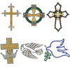 Traditional V Stoles Choir Solid Satin Stole with Embroidery Cross Reversible for Adults Church