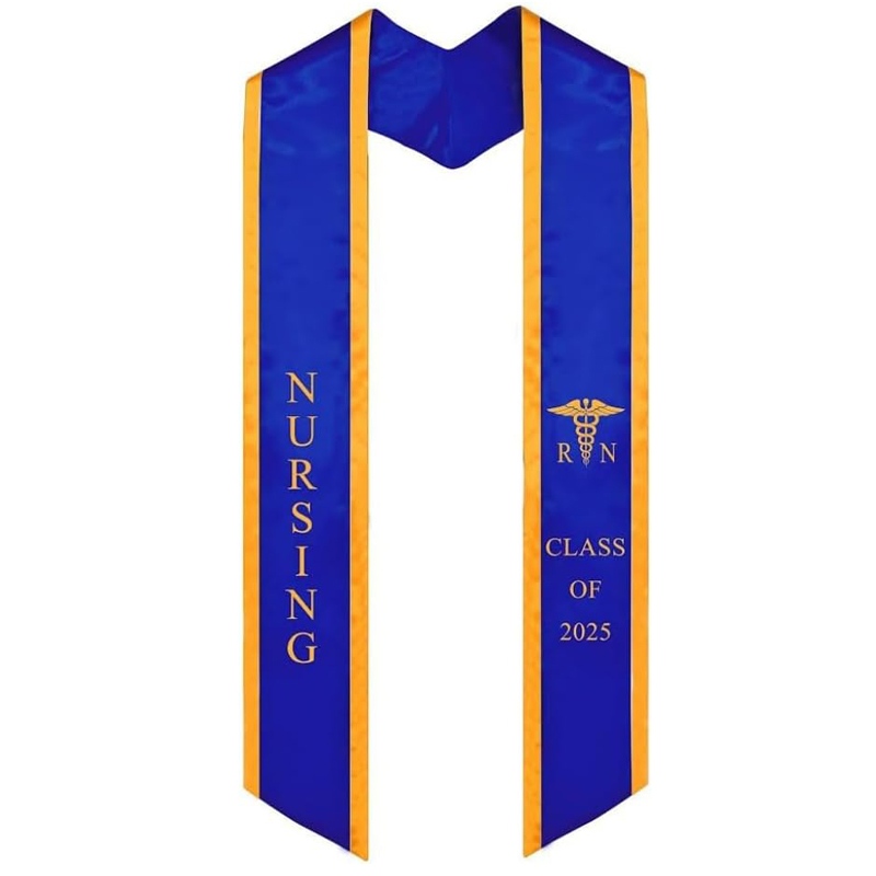 BSN RN Nursing Graduation Stole With Medical Logo for Nurse Student