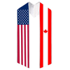 2 Flags on One Sash - Graduation Stole Graduation Sash for International Graduate