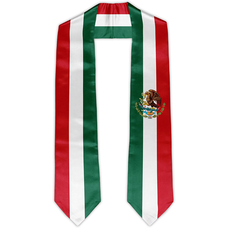 National Flag Graduation Stole 72” for International Students Unisex
