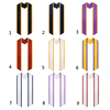 Unisex Adult Plain Graduation Honor Stole Angled End with Trim 72”
