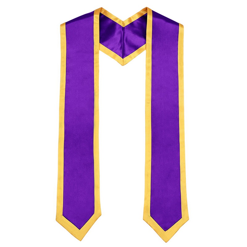 Graduation Plain Honor Stole Classic End With Trim Adult Unisex 72