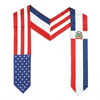 2 Flags on one sash - Country Flag Graduation Stole Embroidery Sash for Study Aboard International Students